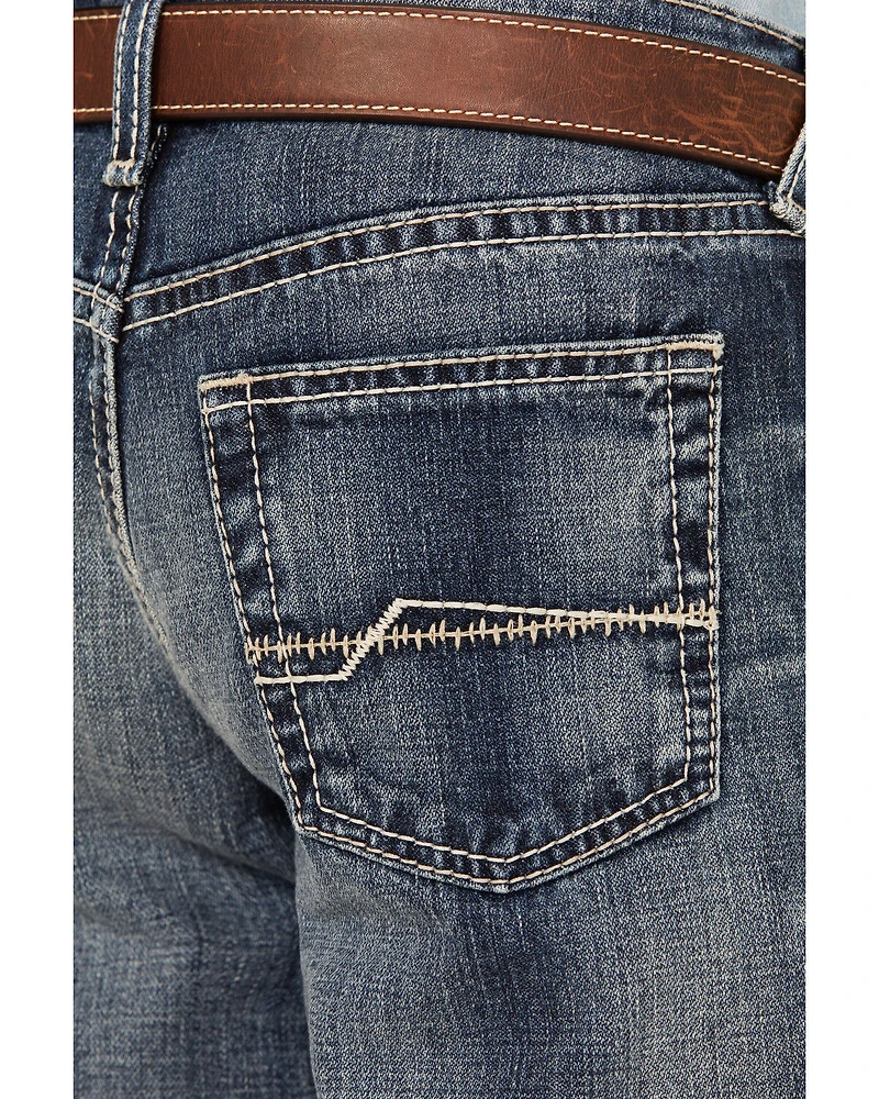 Ariat Boys' B4 Medium Wash Relaxed Bootcut Denim Jeans