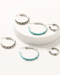 Idyllwind Women's Wynbrook Hoop Earring Set - 3 Piece
