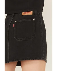 Levi's Women's Moto Icon Zipper Front Denim Mini Skirt