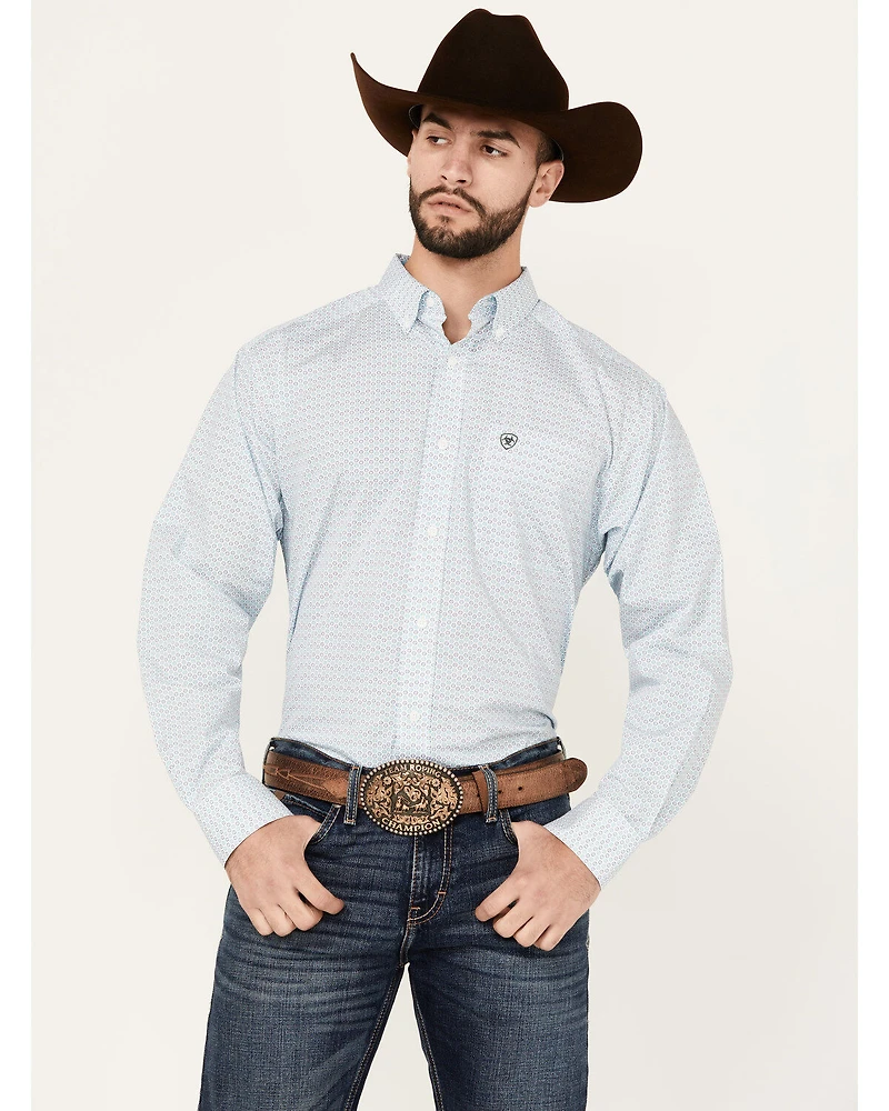 Ariat Men's Kolton Geo Print Long Sleeve Button-Down Western Shirt