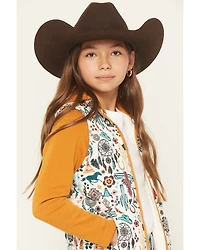 Cruel Girl Girls' Quilted Hybrid Hoodie and Vest