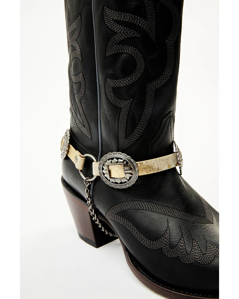 Shyanne Women's Hair-On Leather and Concho Boot Bracelet