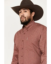 Cinch Men's Geo Print Long Sleeve Button-Down Western Shirt