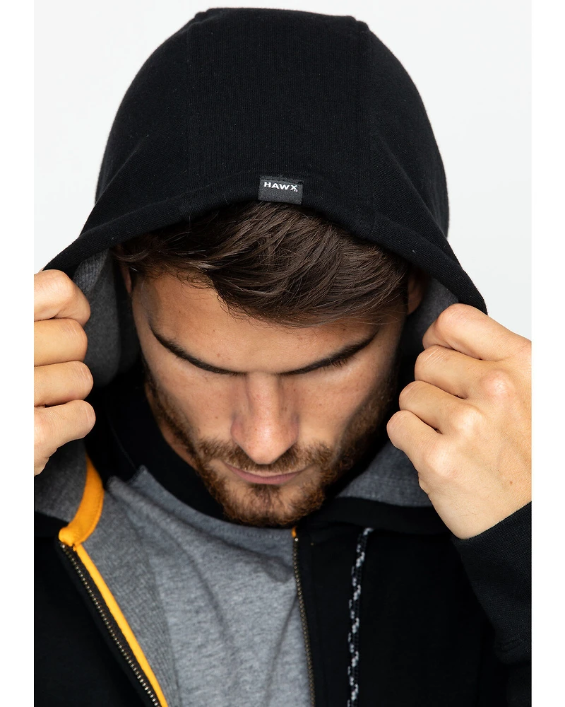 Hawx Men's Zip-Front Work Hooded Jacket