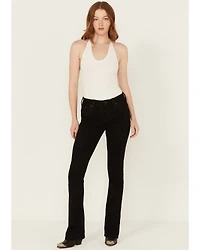 Miss Me Women's Classic Mid Rise 34" Bootcut Stretch Denim Jeans