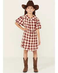 Rylee & Cru Girls' Plaid Print Mini Dress
