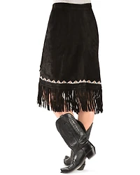 Kobler Leather Women's Yuma Fringe Suede Skirt