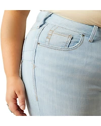 Ariat Women's June Light Wash Perfect Rise Flare Stretch Denim Jeans - Plus