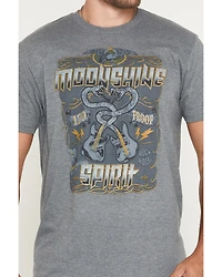 Moonshine Spirit Men's Snake Guitars Short Sleeve Graphic T-Shirt