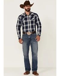 Cody James Men's Transfer Large Plaid Long Sleeve Snap Western Shirt