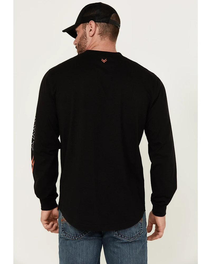 Hawx Men's Logo Long Sleeve Knit Work T-Shirt - Big