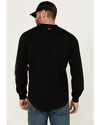Hawx Men's Logo Long Sleeve Knit Work T-Shirt - Big