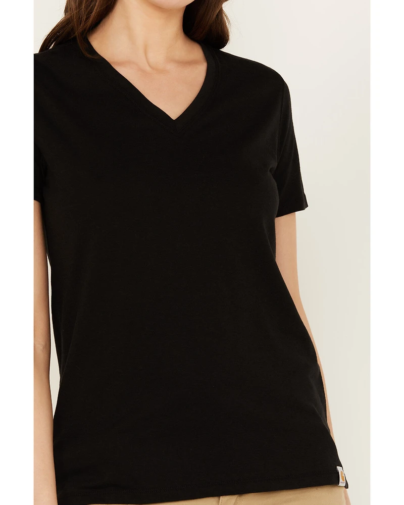 Carhartt Women's Relaxed Fit Lightweight Short Sleeve V Neck T-Shirt