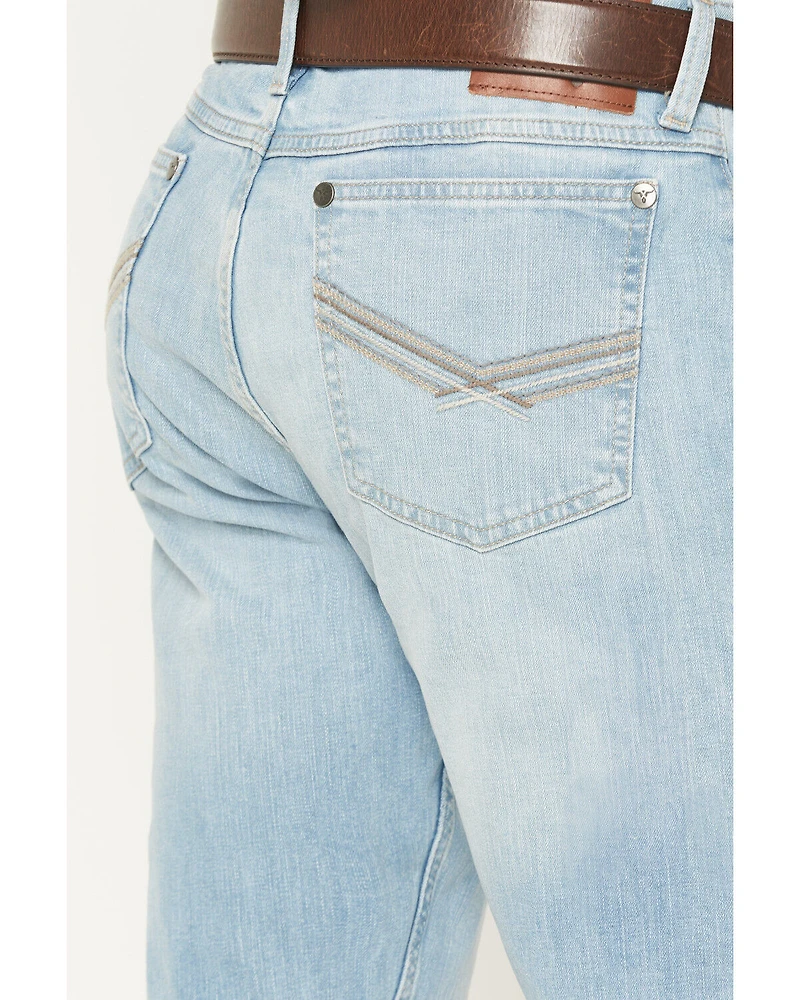 Wrangler Retro Men's 42MWx 20X Light Wash Bootcut Stretch Denim Jeans