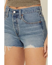 Levi's Women's 501® Original Medium Wash High Rise Denim Shorts