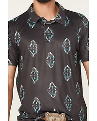 Hooey Men's Weekender Southwestern Print Polo Shirt
