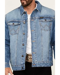 Wrangler Retro Men's Sherpa Lined Light Wash Denim Jacket