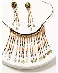Shyanne Women's Desert Rose Antique Seed Bead Jewelry Set - 2 Piece