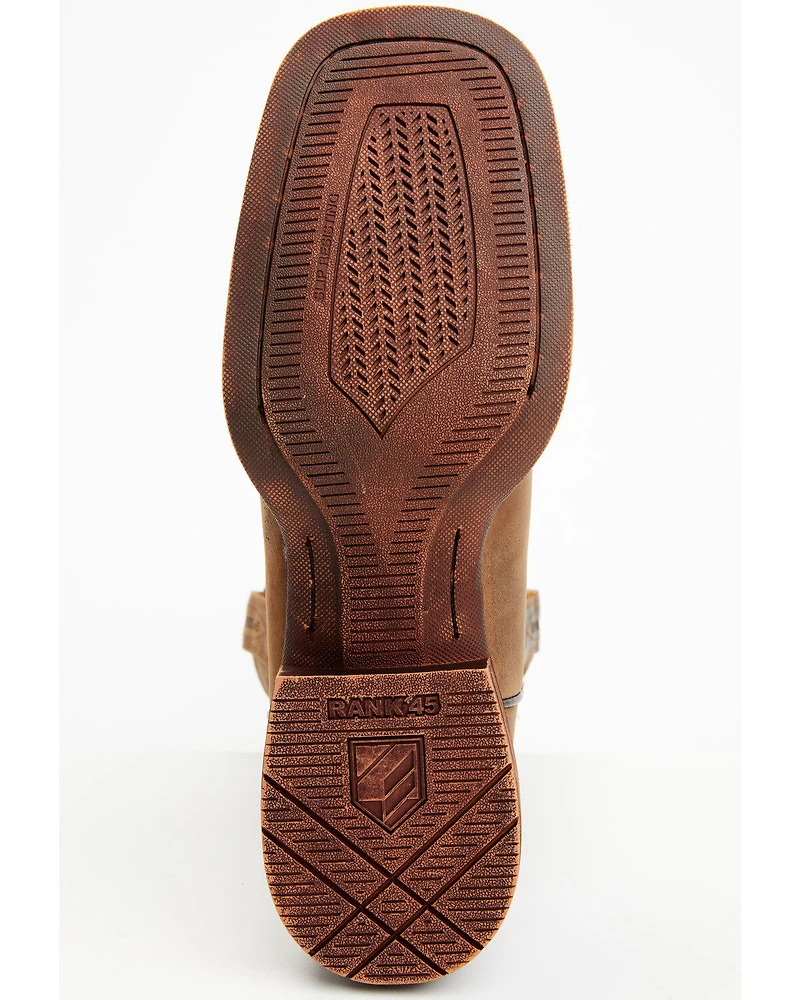 RANK 45® Men's Warrior Performance Western Boots - Broad Square Toe
