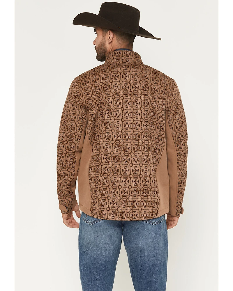 RANK 45® Men's Monroe Southwestern Color Block Softshell Jacket