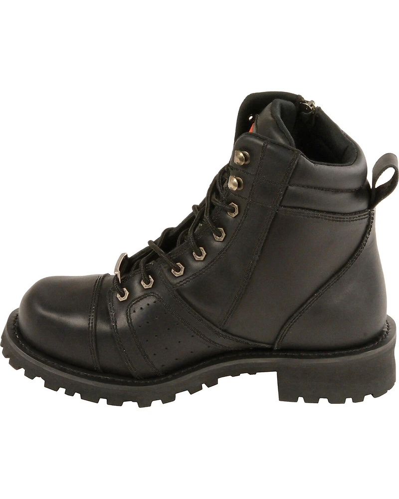 Milwaukee Leather Men's Lace To Toe Boots - Round