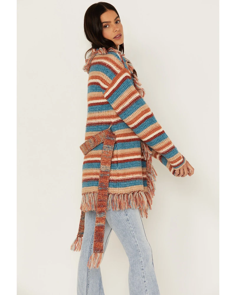 Idyllwind Women's Abilene Striped Fringe Cardigan