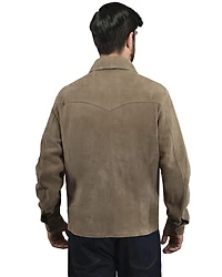 Frye Men's Solid Suede Snap Western Shirt