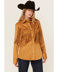 Wrangler x Lainey Wilson Women's Fringe Long Sleeve Snap Western Shirt