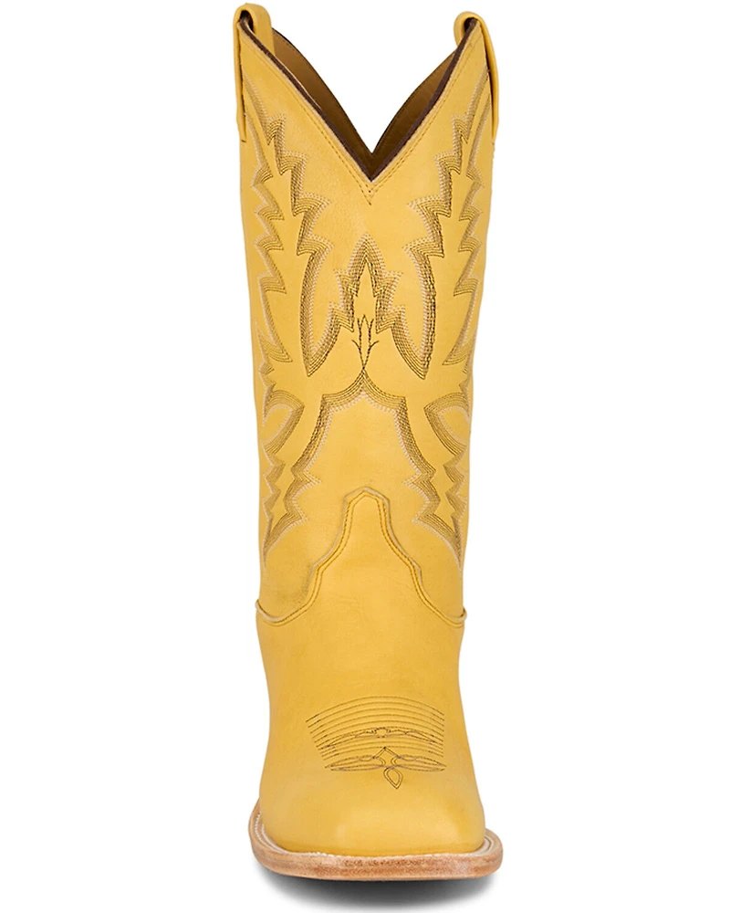 Justin Men's Deerskin Western Boots - Square Toe