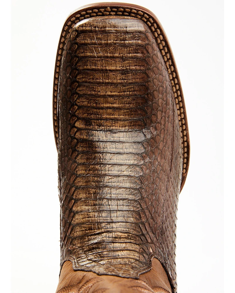 Cody James Men's Cobra Brown Exotic Western Boots - Broad Square Toe