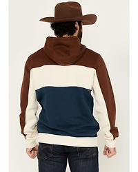 RANK 45® Men's Triple Color Block Hooded Sweatshirt