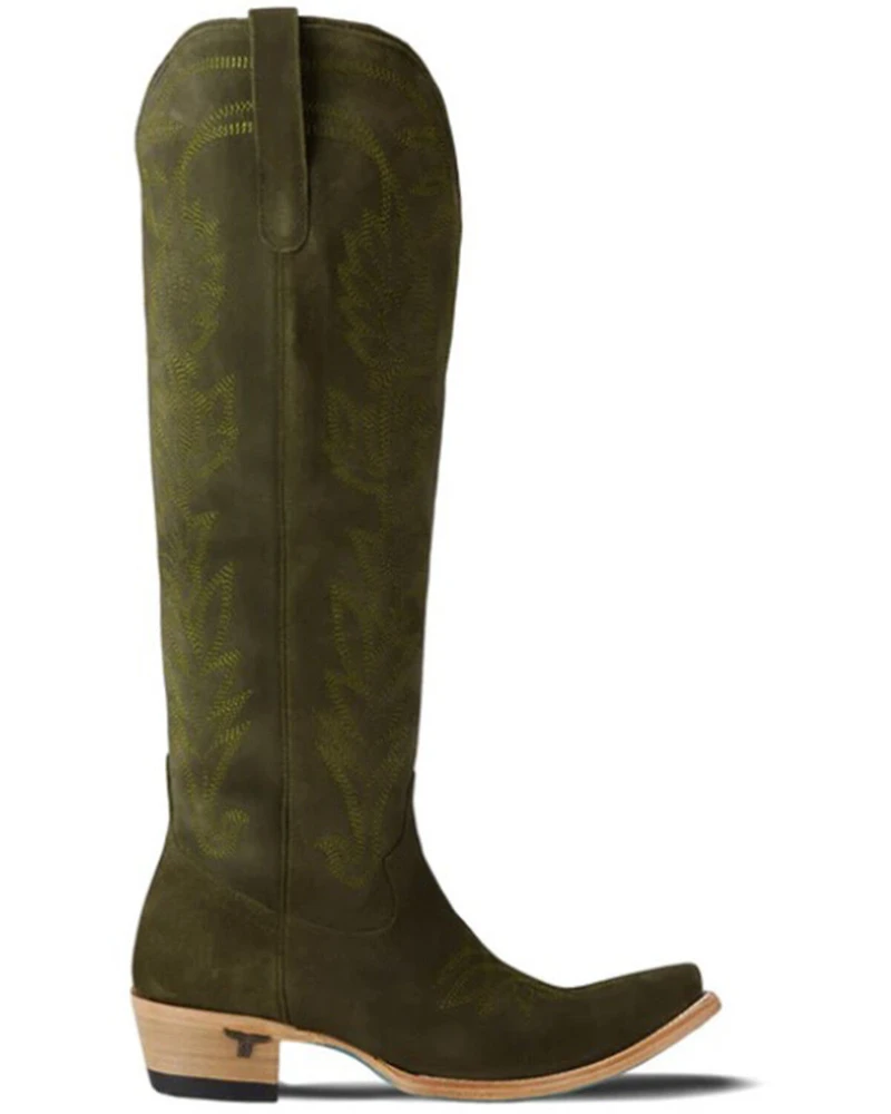 Lane Women's Sandaga Knee High Suede Western Boots - Snip Toe