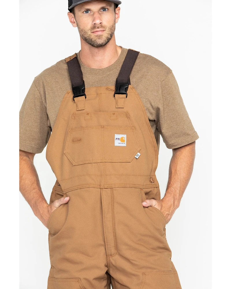 Carhartt Men's FR Duck Quilt-Lined Bib Overalls