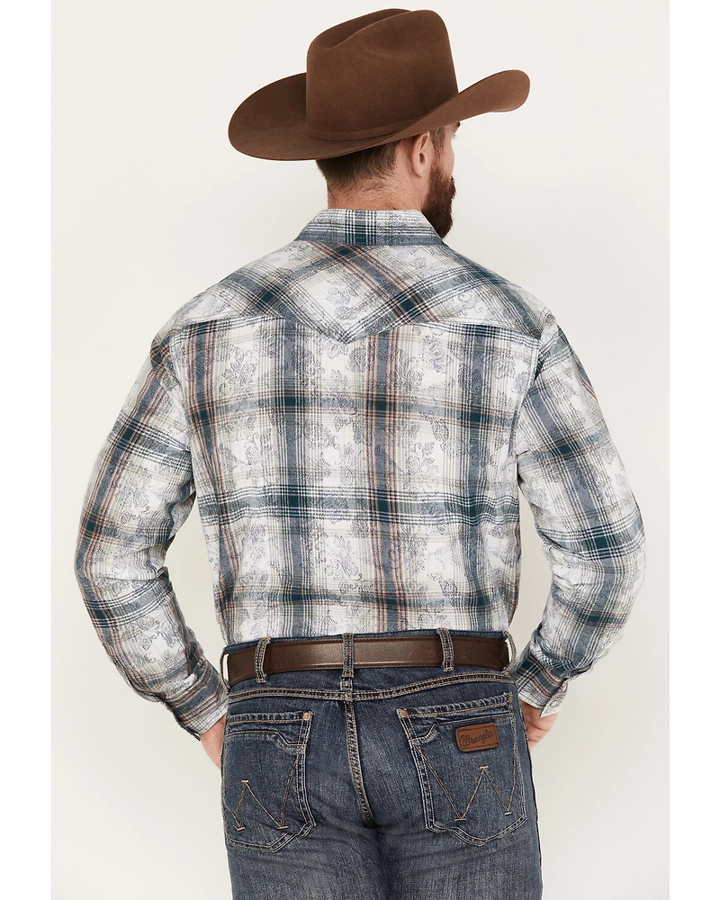 Wrangler Retro Men's Plaid Western Pearl Snap Shirt