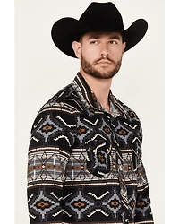 Rock & Roll Denim Men's Southwestern Print Stretch Long Sleeve Snap Western Shirt