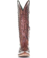 Corral Women's Cognac Embroidery Western Boots - Medium Toe