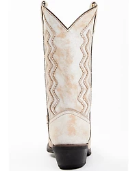 Laredo Women's Rustic Bone Overlay Western Boots - Square Toe