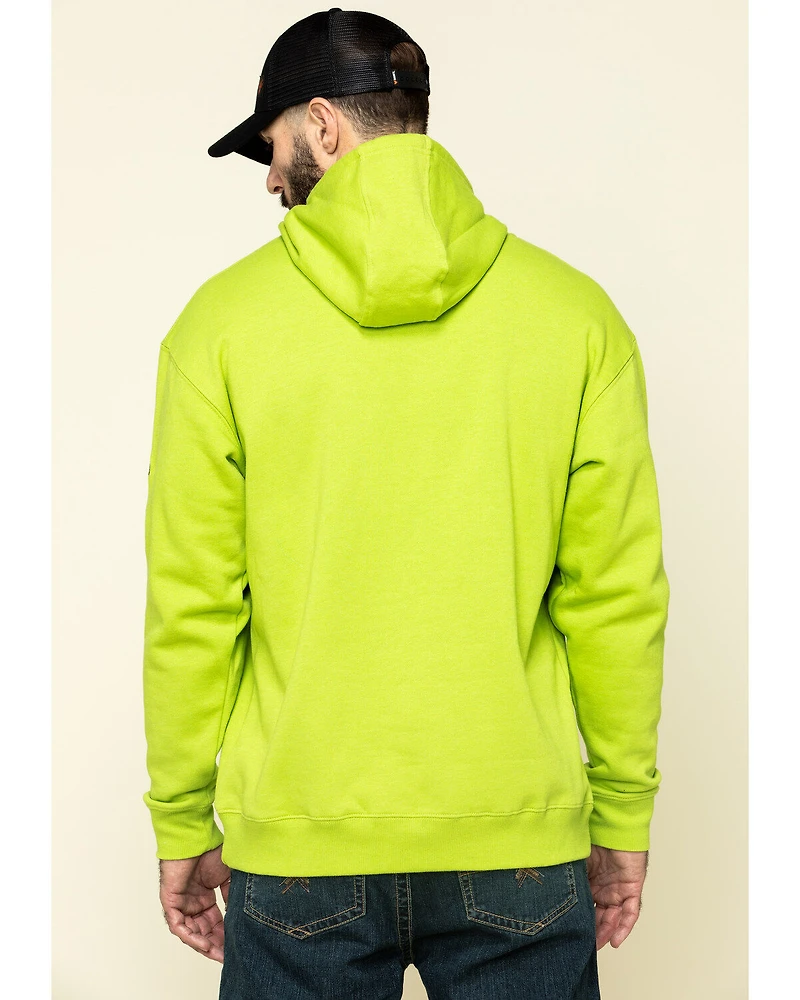 Ariat Men's Lime Heather Rebar Graphic Hooded Work Sweatshirt