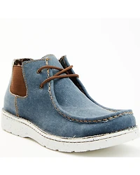 Justin Men's Hazer Denim Casual Hudson Shoes - Moc Toe