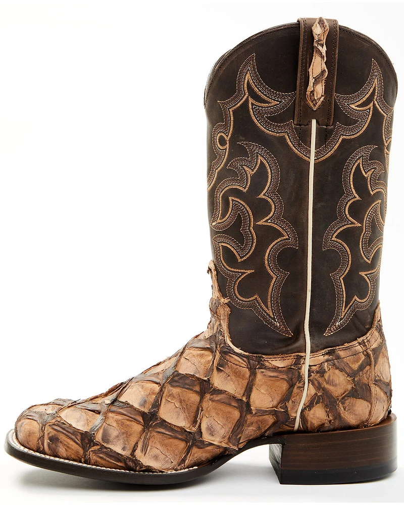 Cody James Men's Exotic Pirarucu Western Boots - Broad Square Toe
