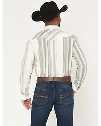 Panhandle Men's Vintage Stripe Print Long Sleeve Snap Western Shirt
