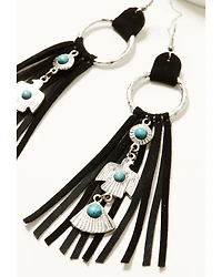 Idyllwind Women's Garland Thunderbird Leather Fringe Earrings