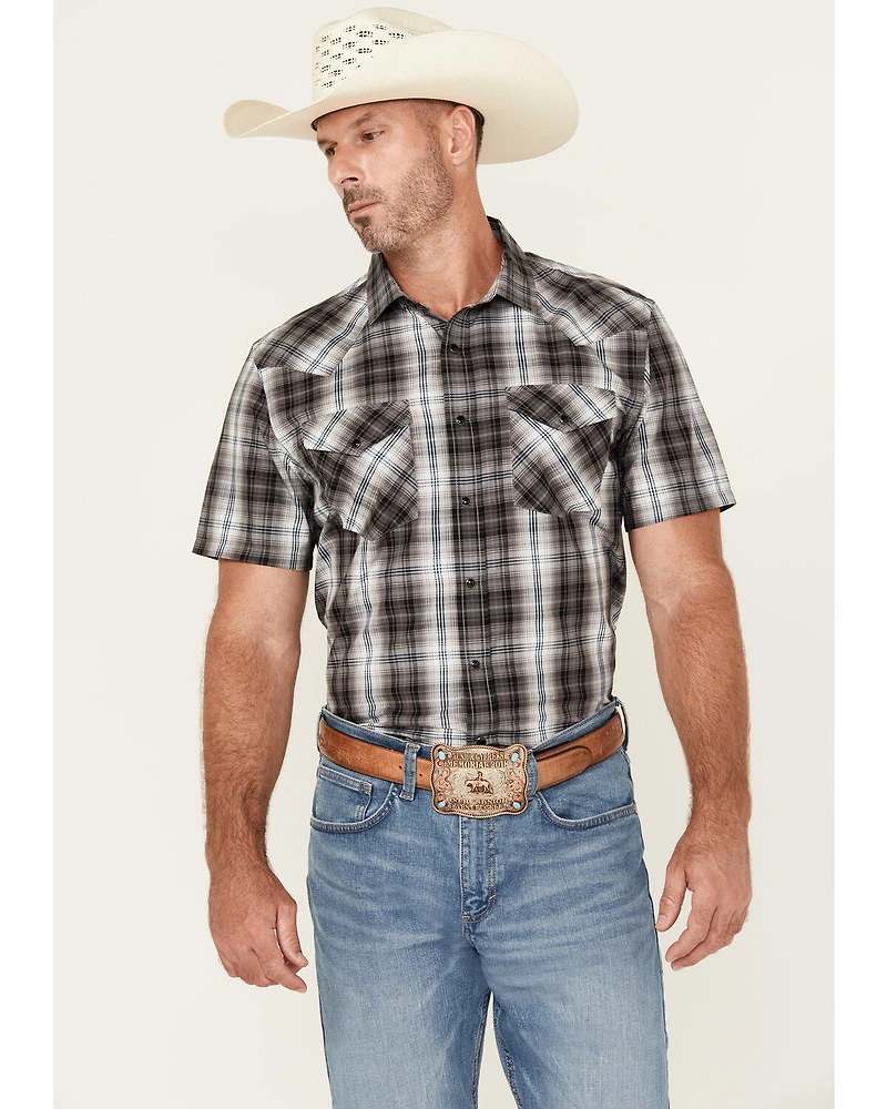 Pendleton Men's Boot Barn Exclusive Frontier Plaid Print Short Sleeve Snap Western Shirt
