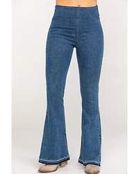 Show Me Your Mumu Women's Austin Pull On Flare Jeans