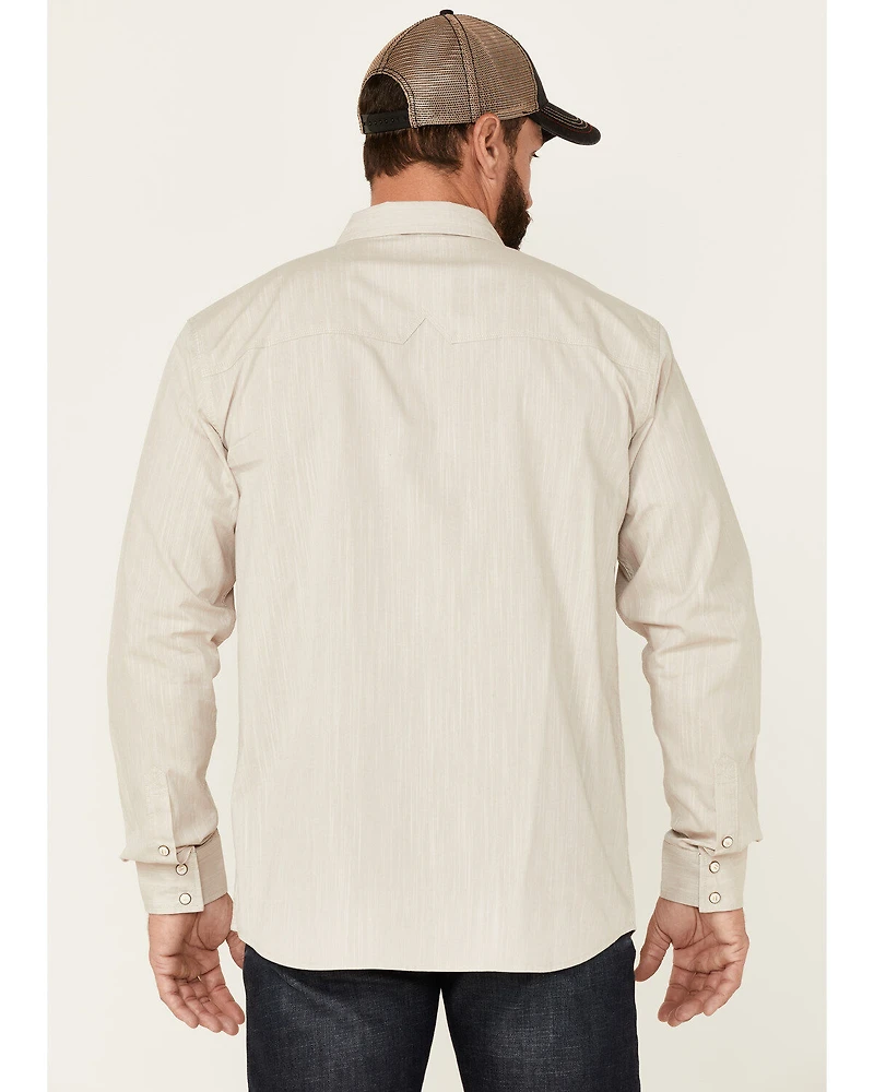 Moonshine Spirit Men's Solid Tan Ironwood Long Sleeve Snap Western Shirt