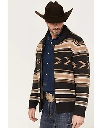 Cinch Men's Full-Zip Striped Sweater