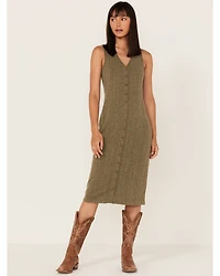 Cleo + Wolf Women's Ribbed Tank Midi Dress