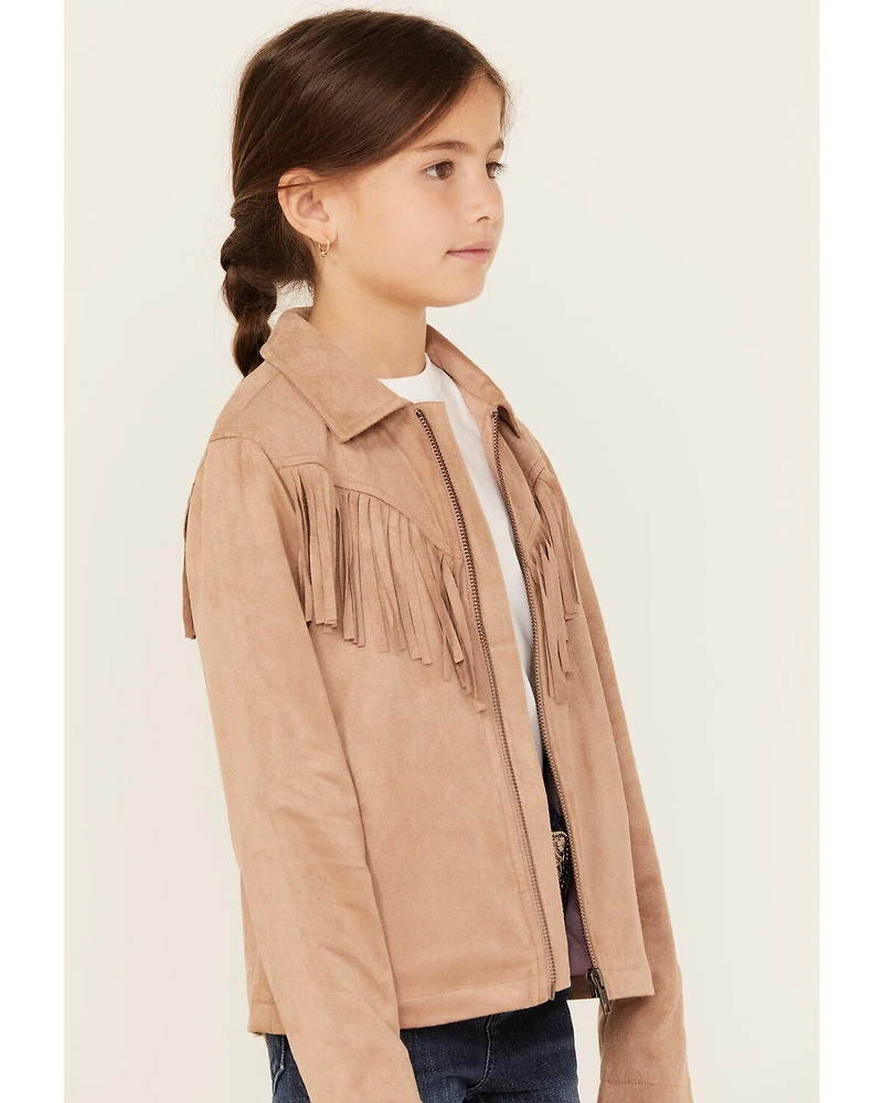 Shyanne Girls' Faux Suede Fringe Jacket