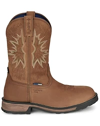 Tony Lama Men's Boom Saddle Cowhide Pull On Western Work Boots - Composite Toe