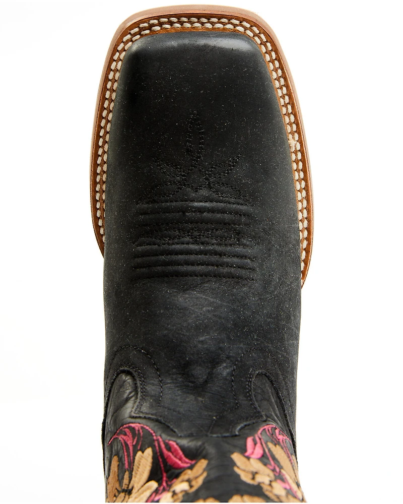 Dan Post Women's Asteria Floral Western Performance Boots - Broad Square Toe
